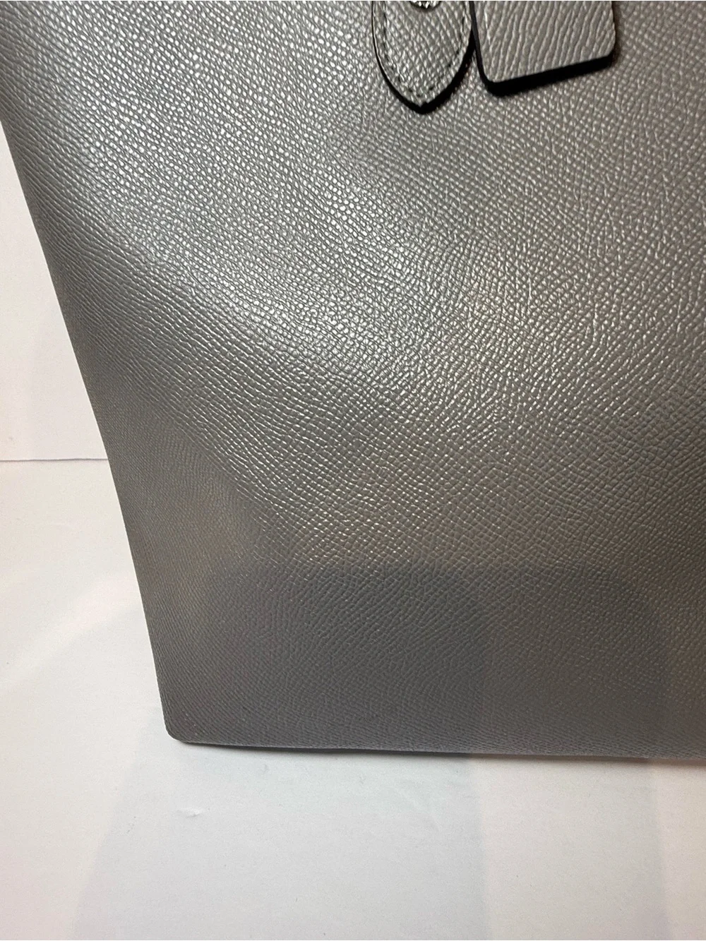 Coach NY Authentic Crossgrain Leather City Zip Tote Handbag F58846 Grey
